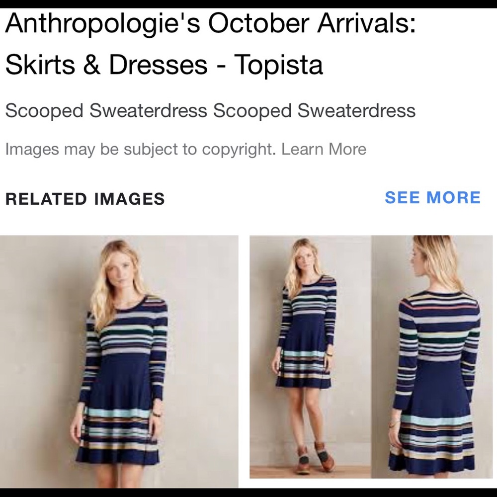 Anthropology “moth” sweater dress